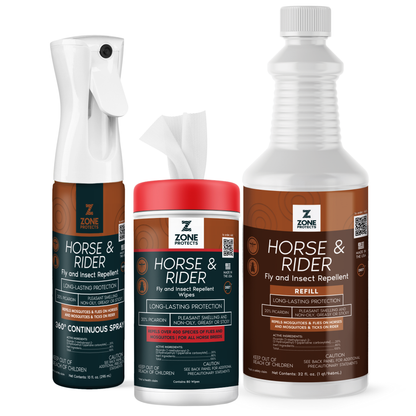 Zone Protects Horse & Rider Fly/Insect Repellent Starter Pack