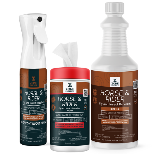 Zone Protects Horse & Rider Fly/Insect Repellent Starter Pack