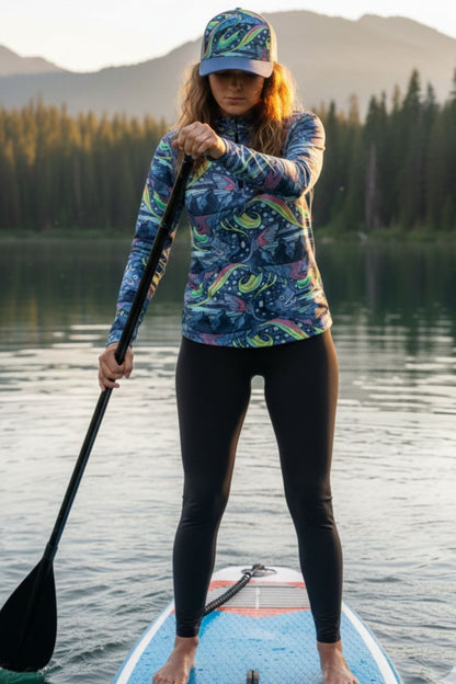 FisheWear HaliBorealis Abstract Trucker Hat