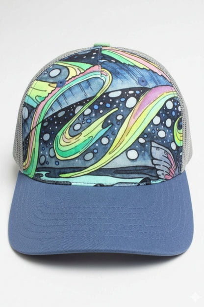FisheWear HaliBorealis Abstract Trucker Hat