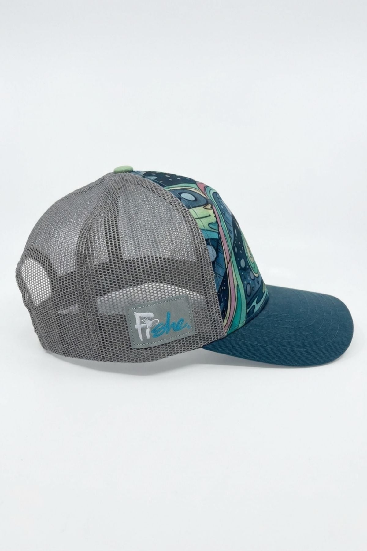 FisheWear HaliBorealis Abstract Trucker Hat