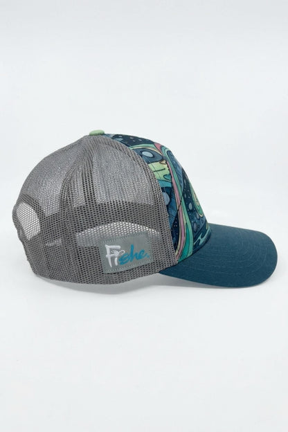 FisheWear HaliBorealis Abstract Trucker Hat