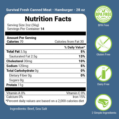 Survival Frog 3 Protein Mixed Canned Meat