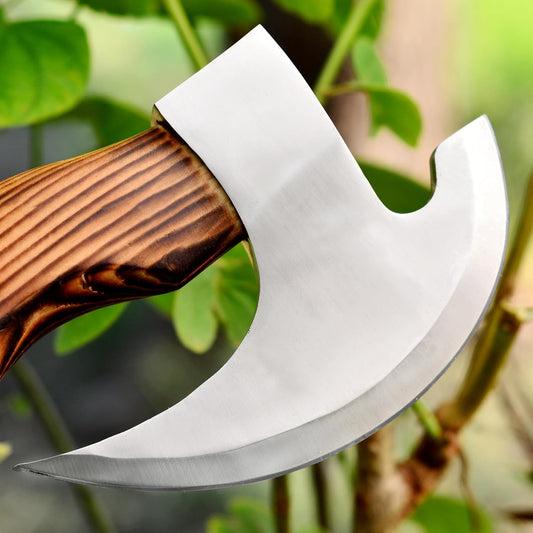 Texan Knives Forged Pizza Cutter – Custom Handmade J2 Steel Blade with Wood Handle