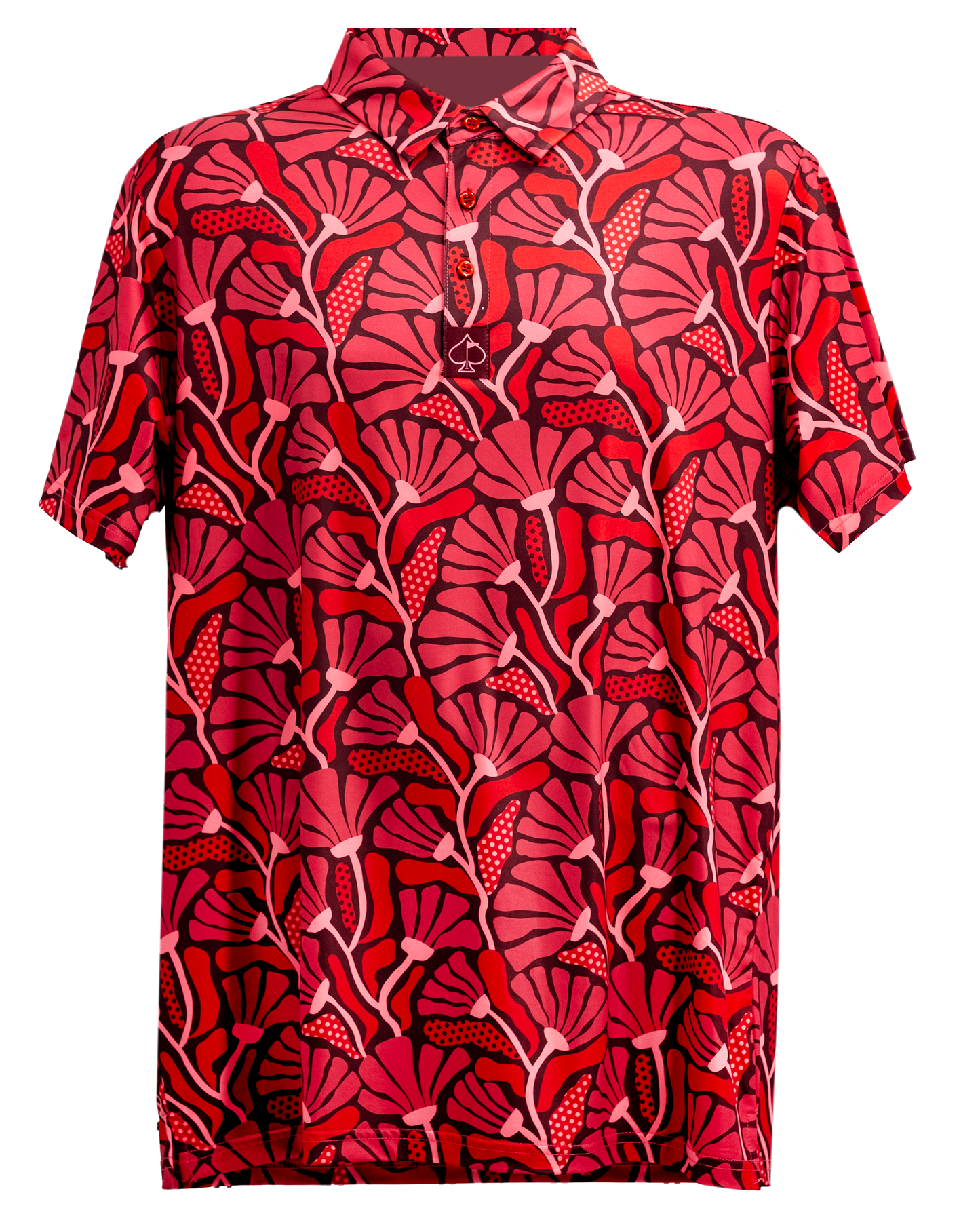 Pins and Aces Garden Party Crimson Bloom