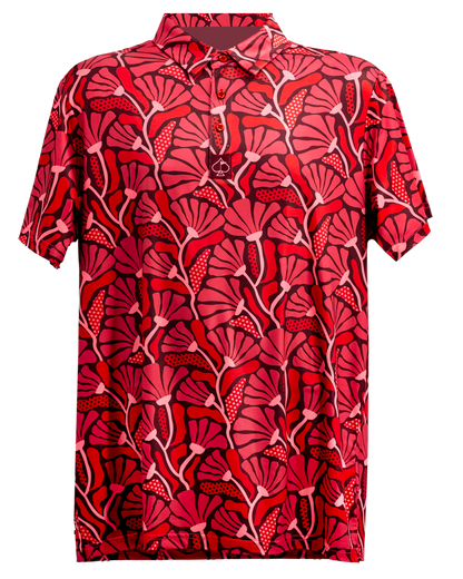 Pins and Aces Garden Party Crimson Bloom