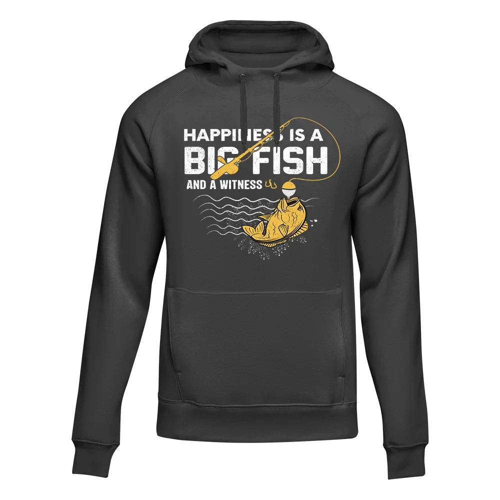 Outdoorzees Happiness Is A Big Fish Unisex Hoodie