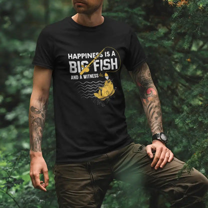 Outdoorzees Happiness Is A Big Fish Man T-Shirt