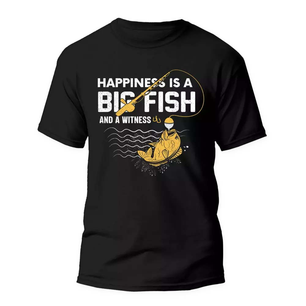 Outdoorzees Happiness Is A Big Fish Man T-Shirt