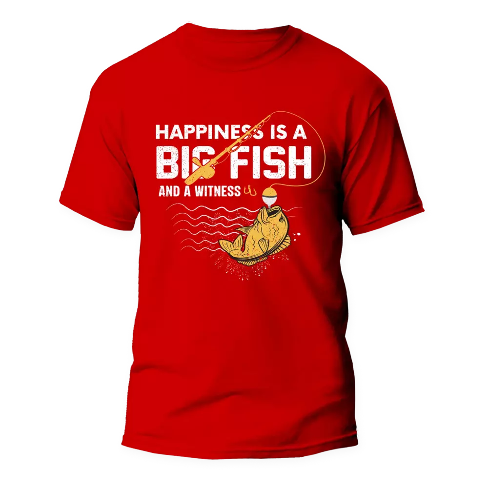 Outdoorzees Happiness Is A Big Fish Man T-Shirt