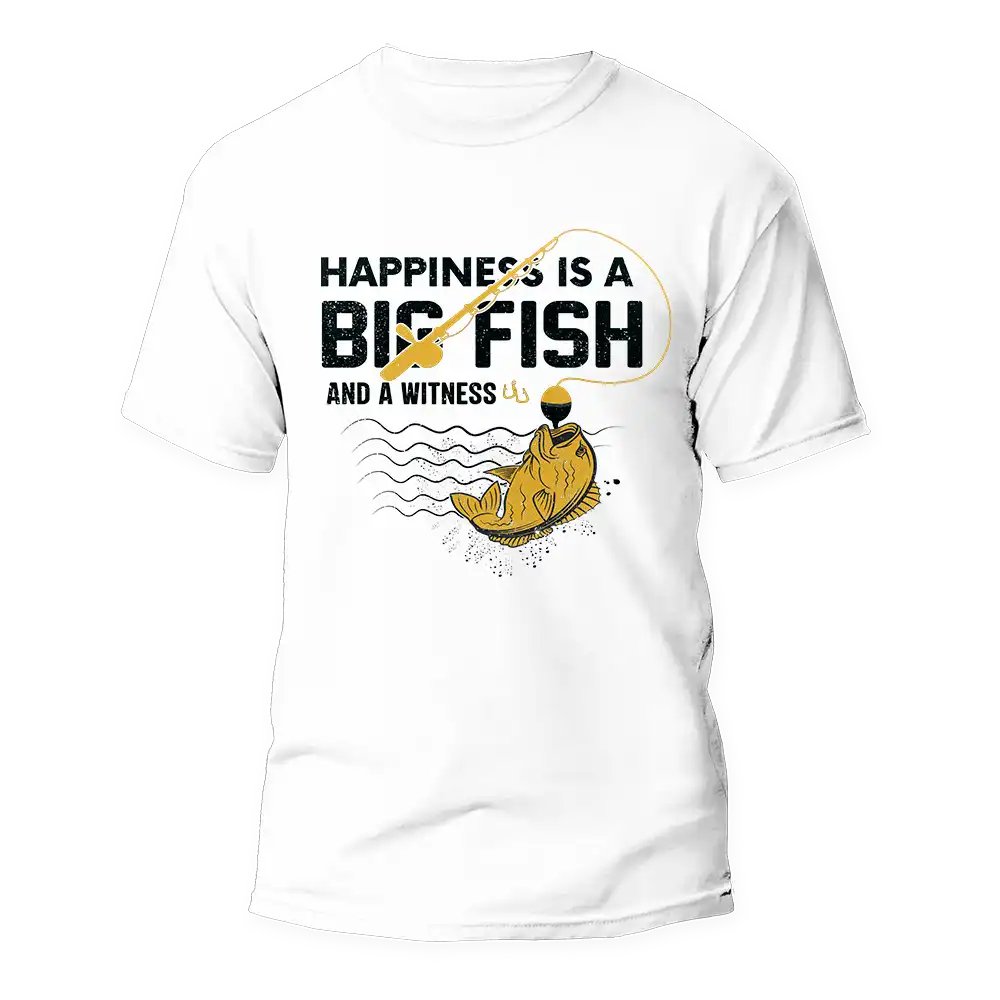 Outdoorzees Happiness Is A Big Fish Man T-Shirt