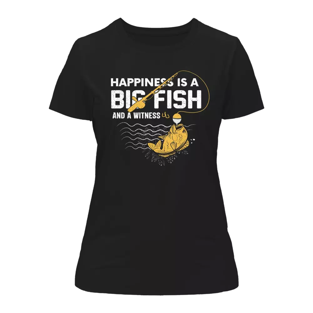 Outdoorzees Happiness Is A Big Fish T-Shirt for Women
