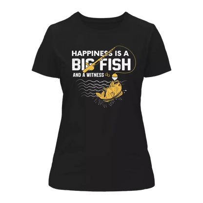 Outdoorzees Happiness Is A Big Fish T-Shirt for Women