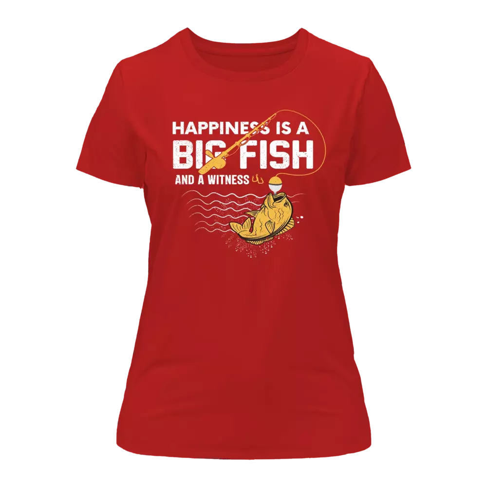 Outdoorzees Happiness Is A Big Fish T-Shirt for Women