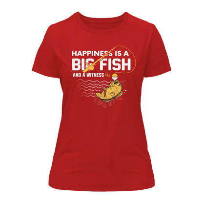 Outdoorzees Happiness Is A Big Fish T-Shirt for Women