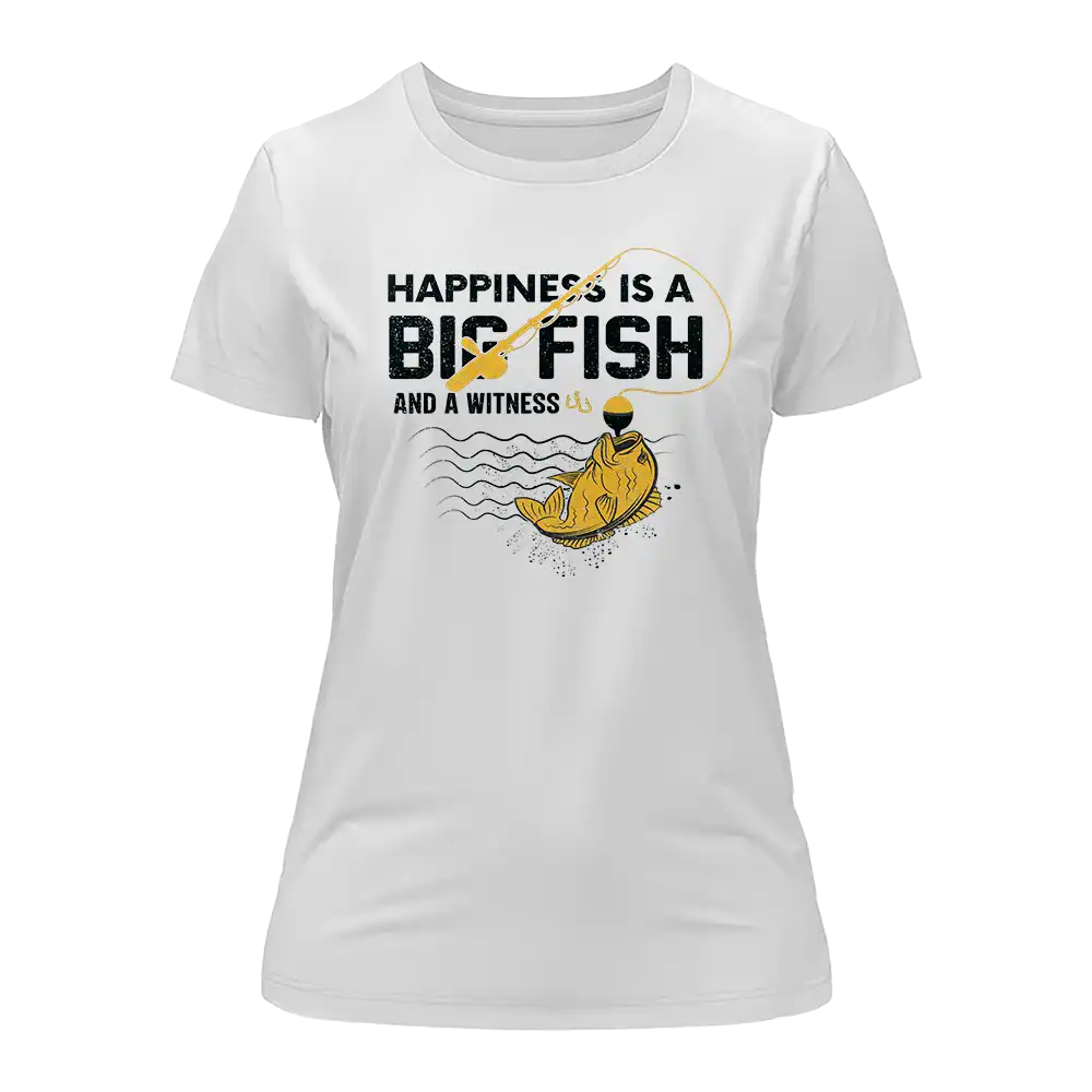 Outdoorzees Happiness Is A Big Fish T-Shirt for Women