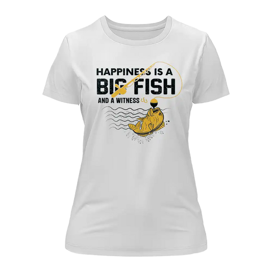 Outdoorzees Happiness Is A Big Fish T-Shirt for Women
