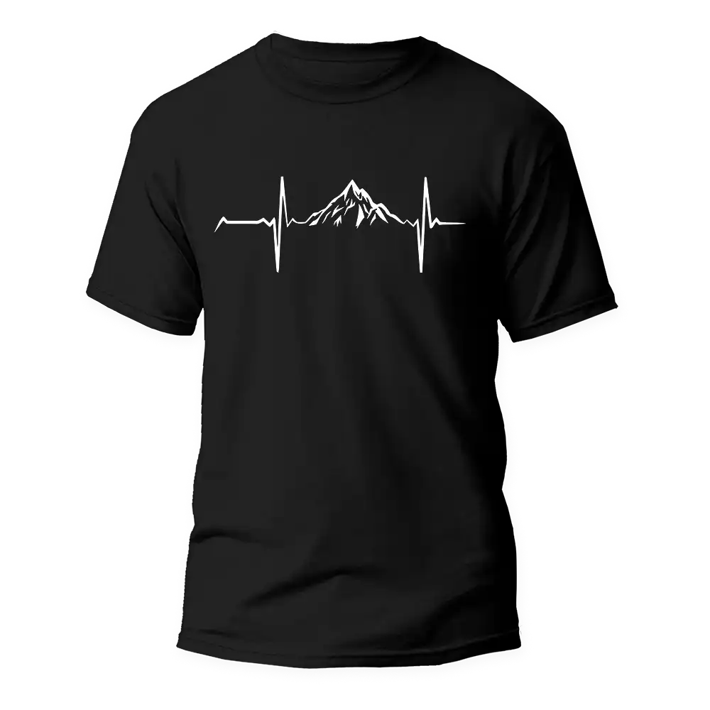 Outdoorzees Mountain Hiking Heartbeat Unisex T-Shirt