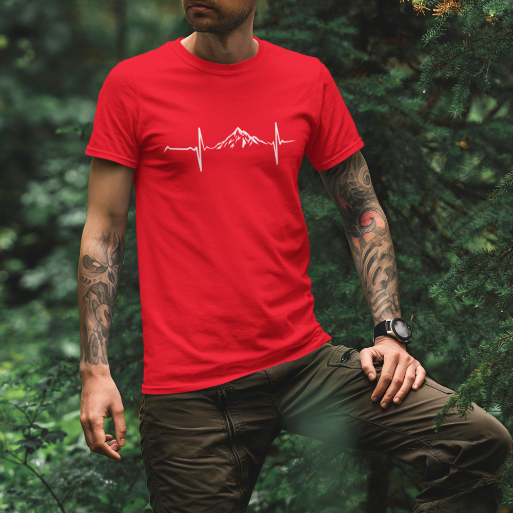 Outdoorzees Mountain Hiking Heartbeat Unisex T-Shirt