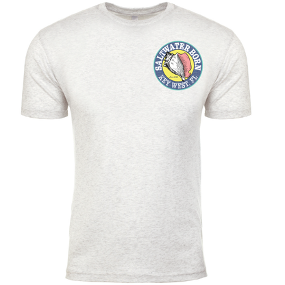 Saltwater Born Key West, FL Circle Logo Soft Tee