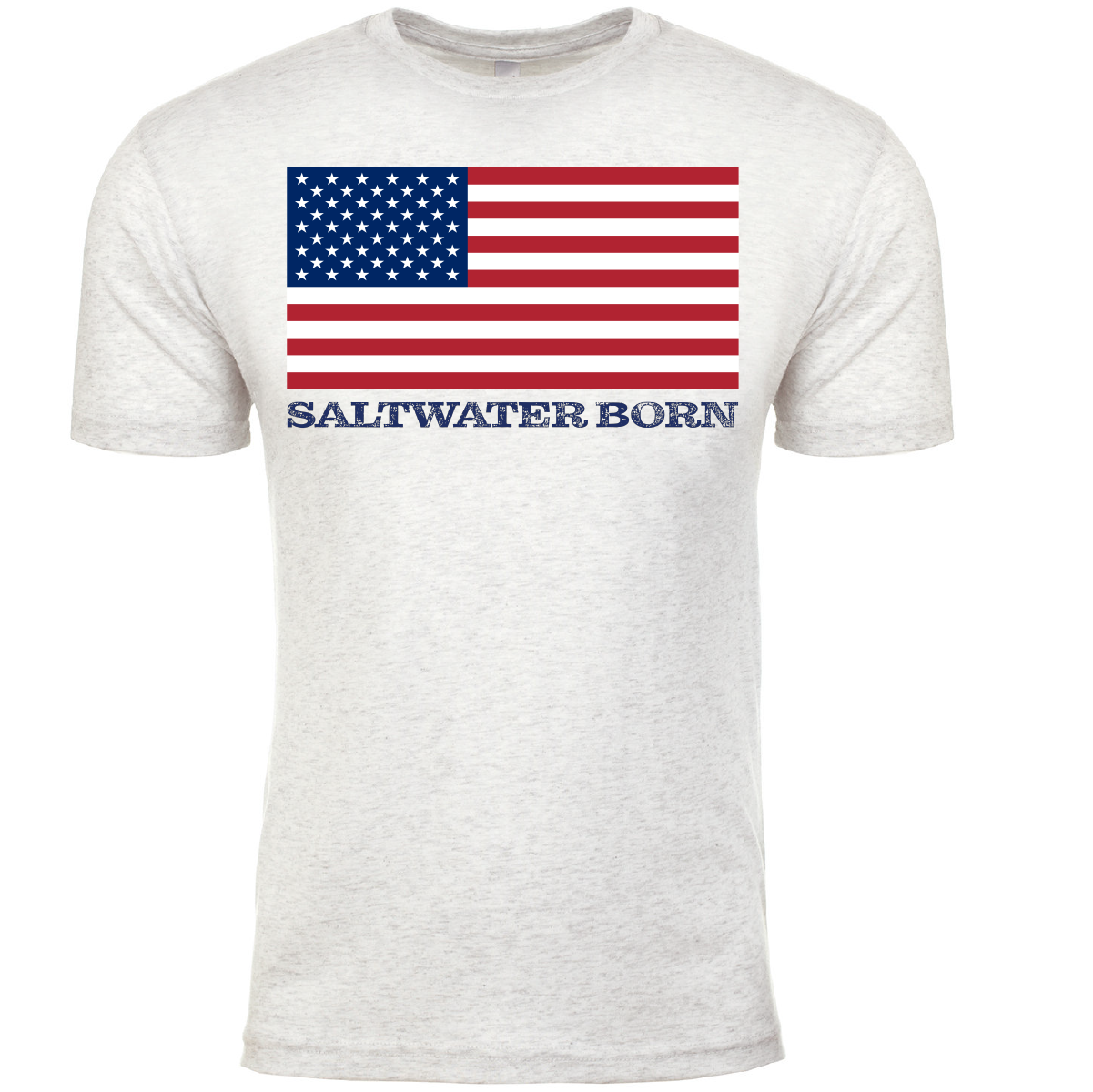 Saltwater Born Clean American Flag Soft Tee