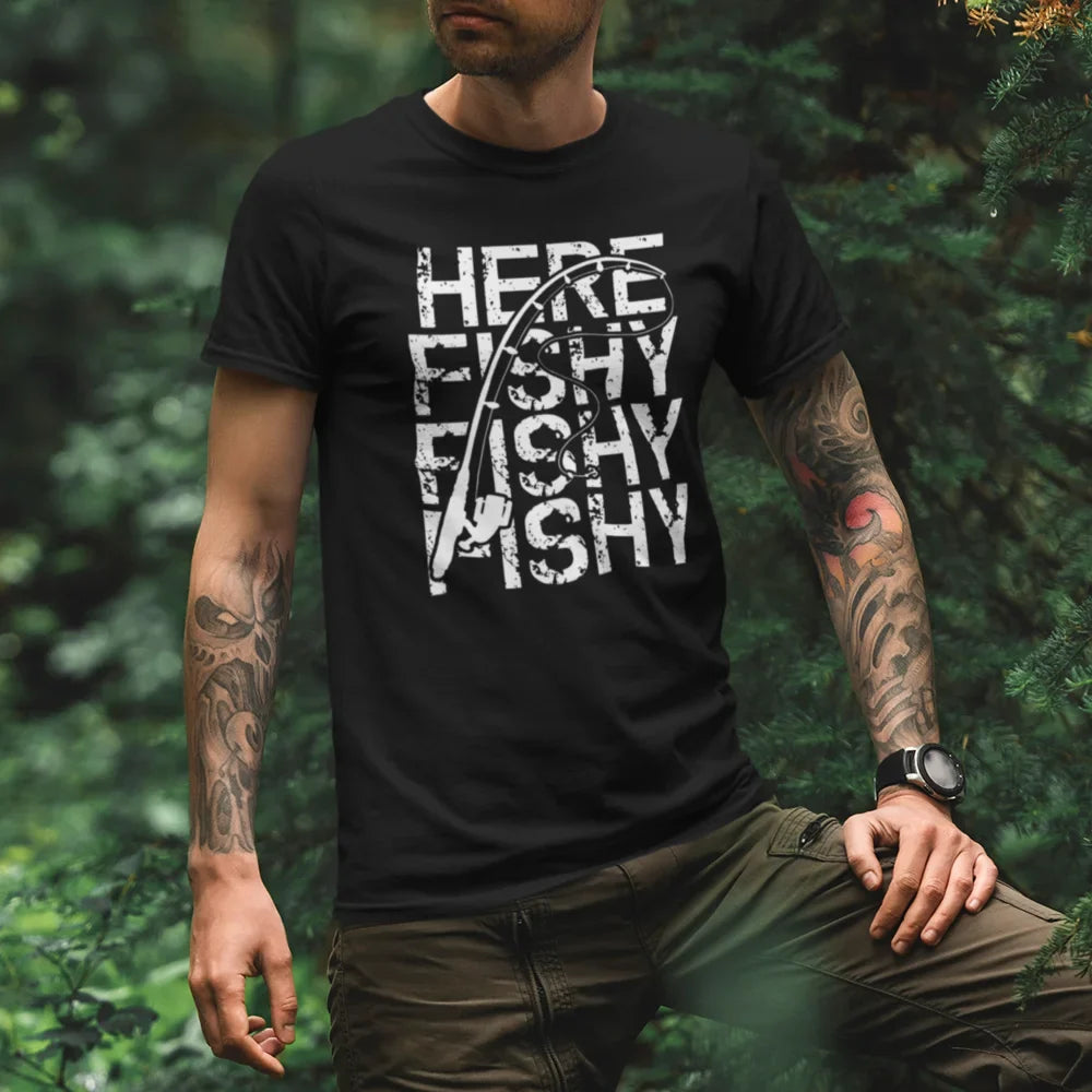 Outdoorzees Here Fishy Fishy Man T-Shirt