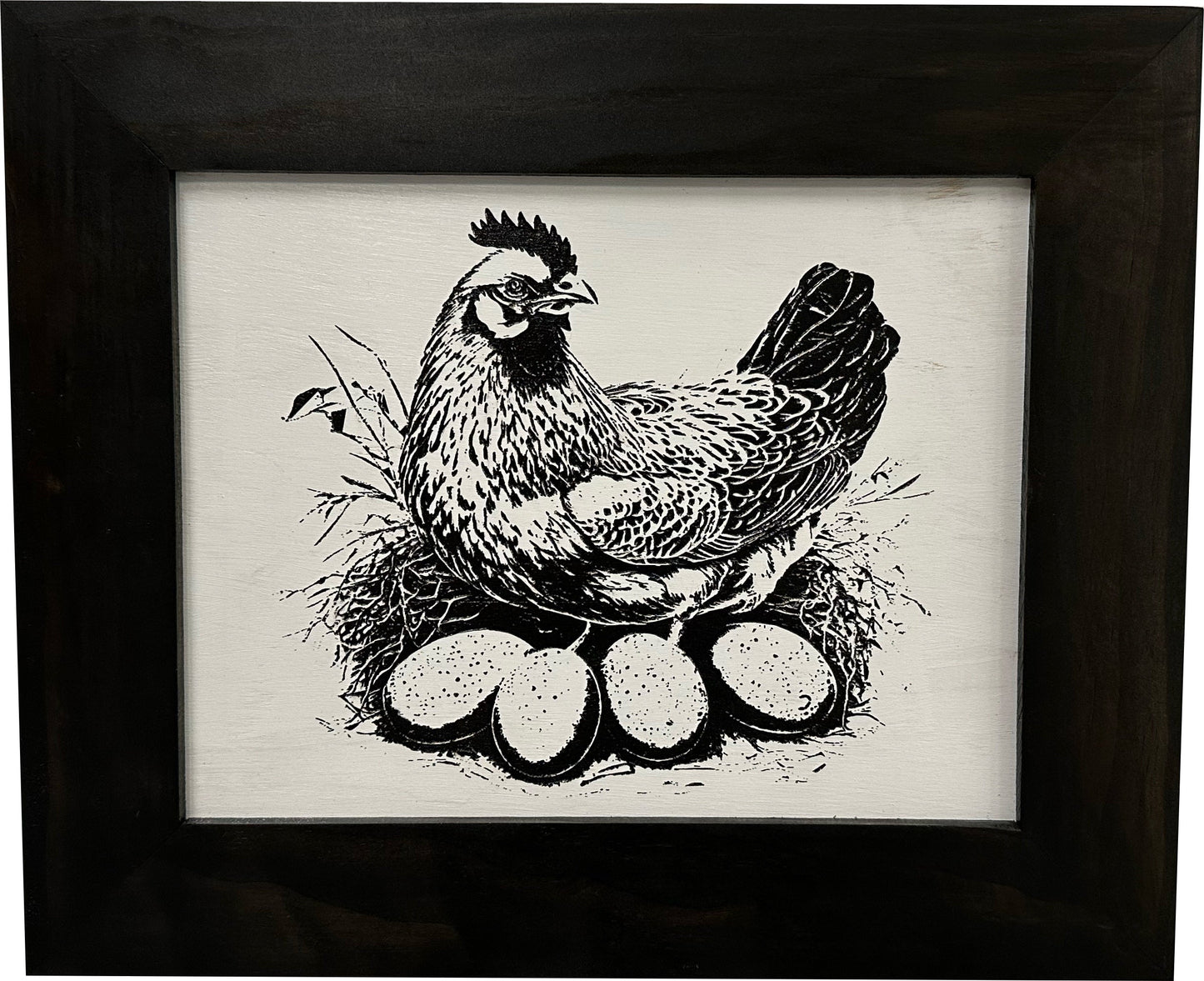 Bellewood Designs - Hidden Gun Safe Recessed In Wall Farmhouse Chicken And Eggs Decoration