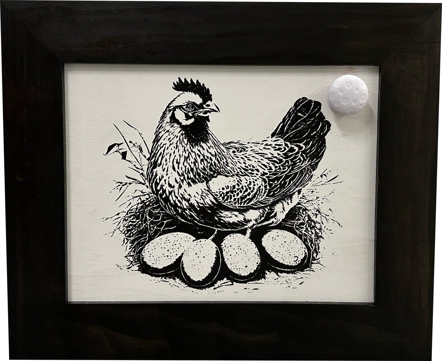 Bellewood Designs - Hidden Gun Safe Recessed In Wall Farmhouse Chicken And Eggs Decoration