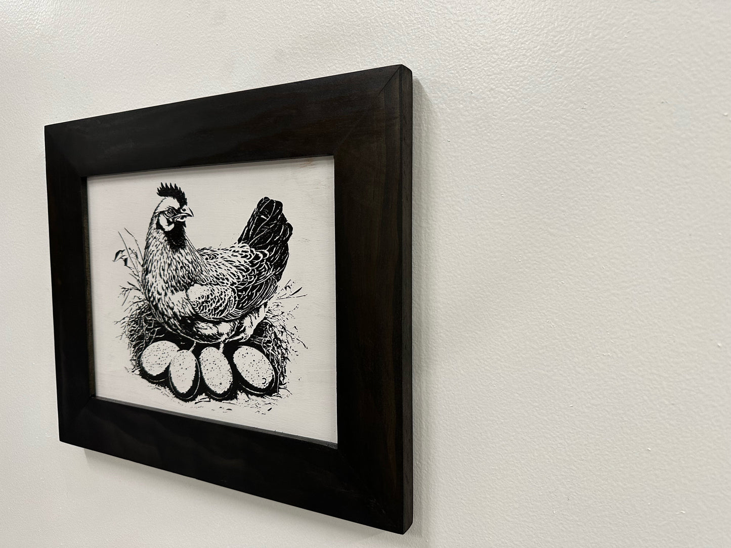 Bellewood Designs - Hidden Gun Safe Recessed In Wall Farmhouse Chicken And Eggs Decoration