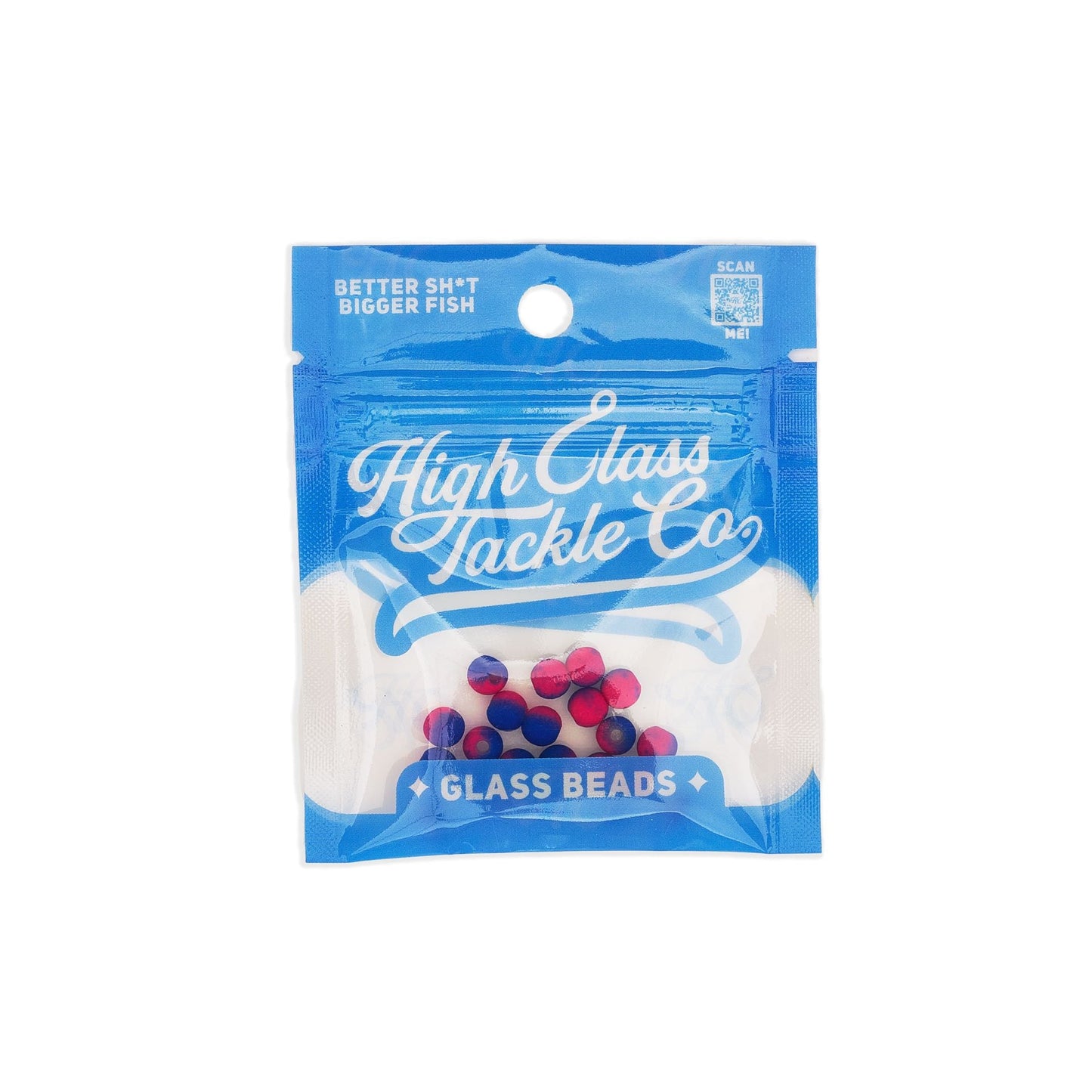 High Class Tackle Pink/Blue Glass Beads 6mm (20pack)