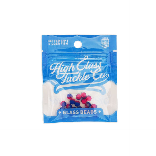High Class Tackle Pink/Blue Glass Beads 6mm (20pack)