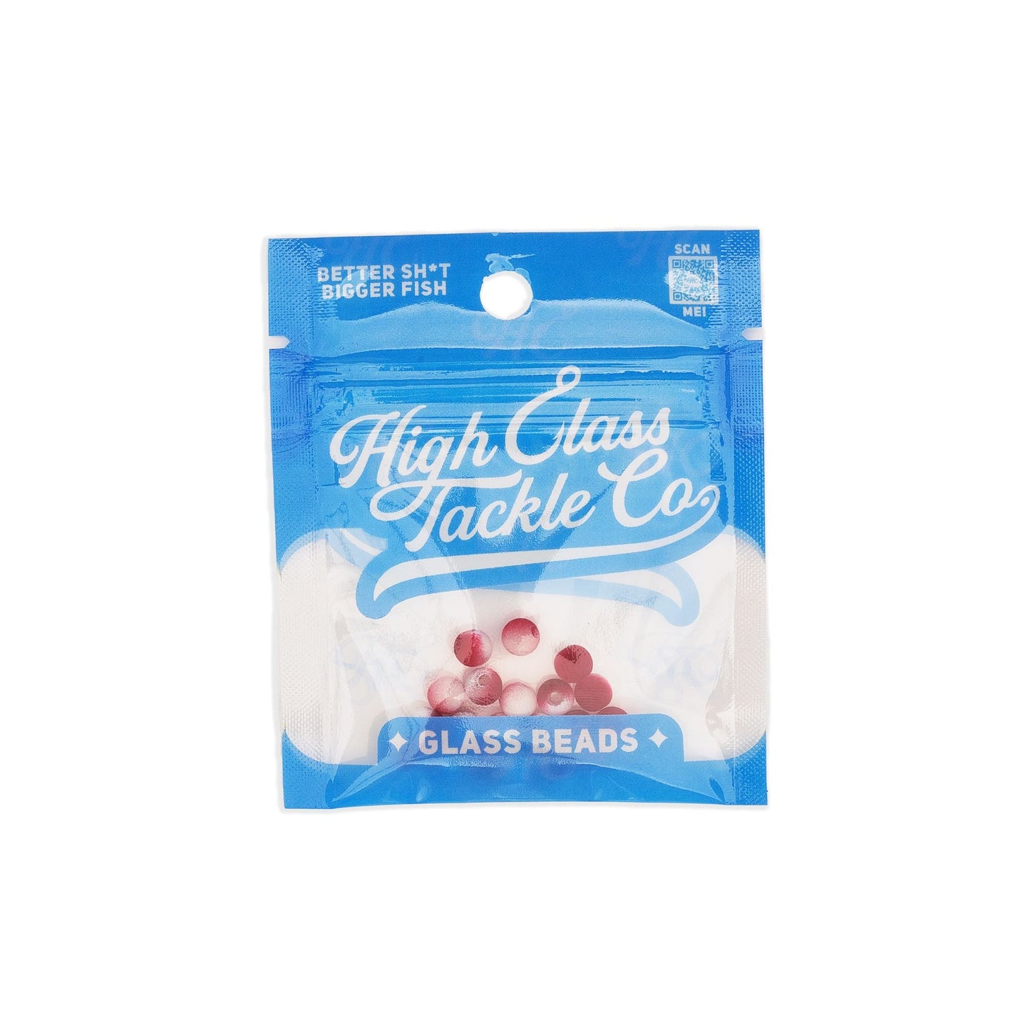 High Class Tackle Red/White Glass Beads 6mm (20pack)