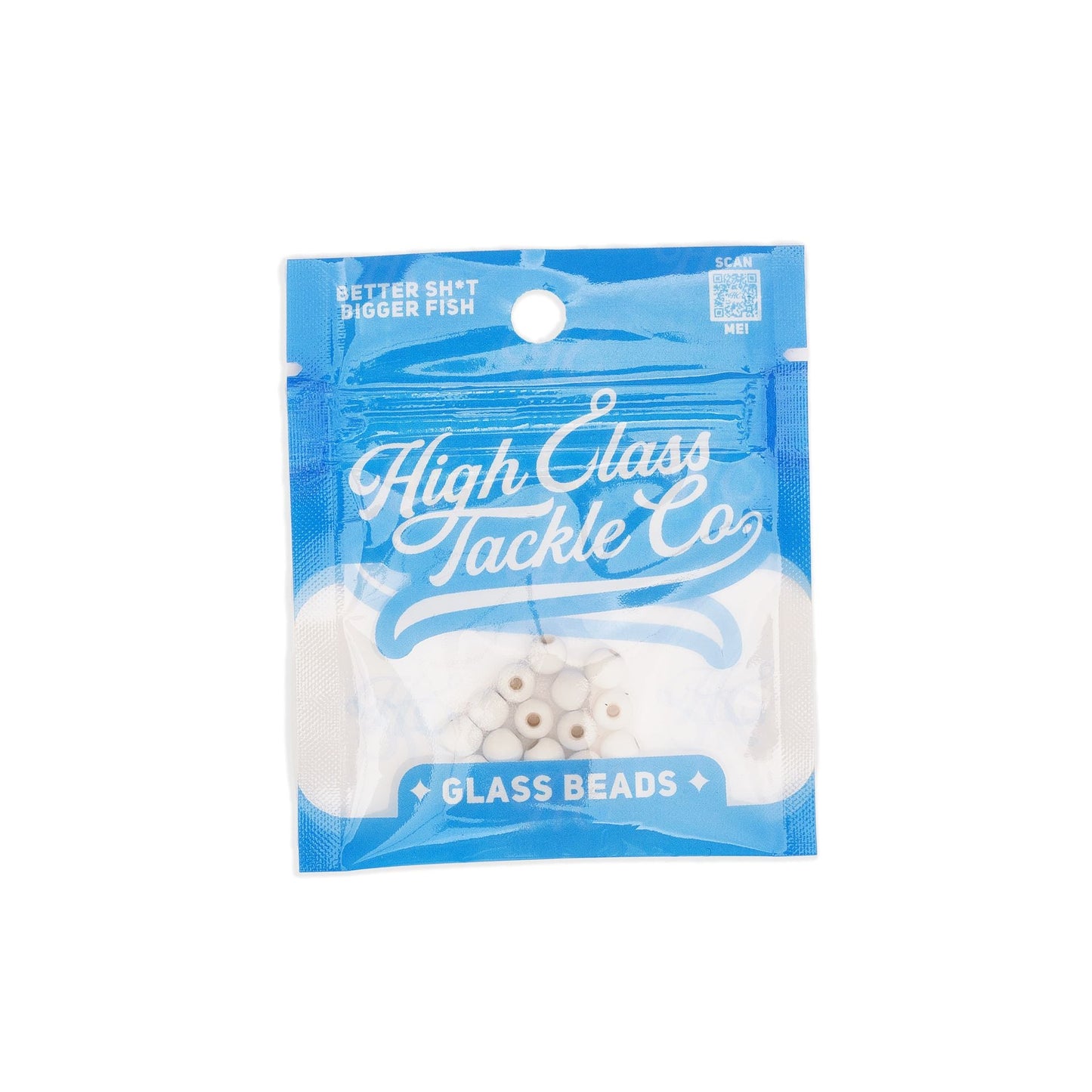 High Class Tackle White Glass Beads 6mm (20pack)