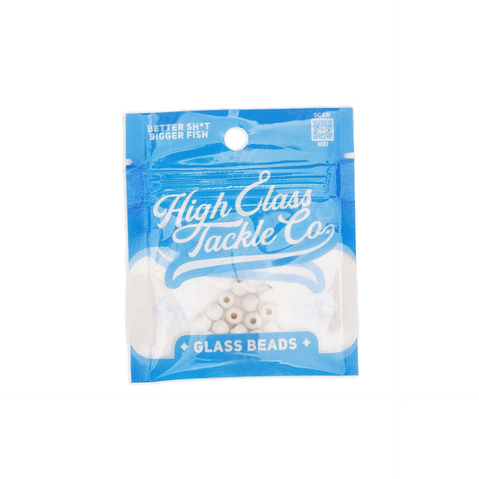High Class Tackle White Glass Beads 6mm (20pack)