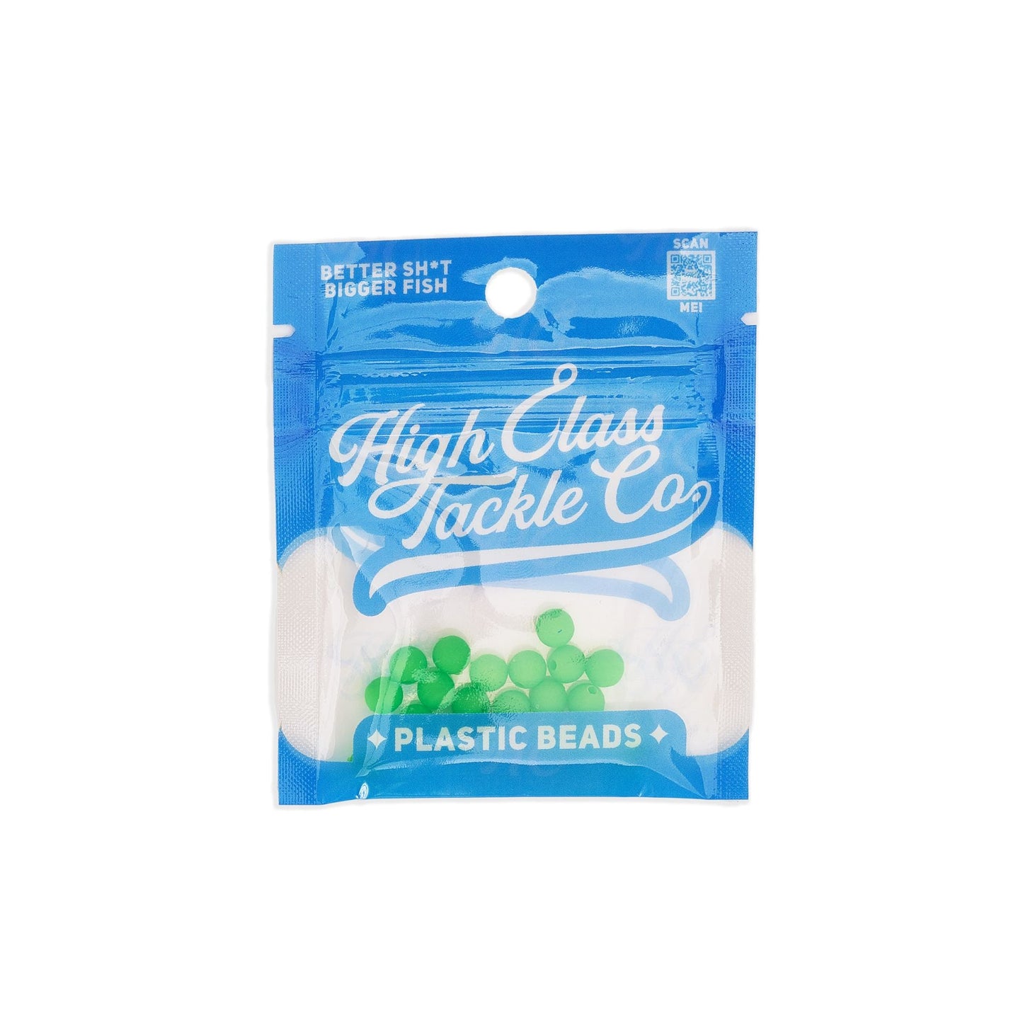 High Class Tackle Frosted Green 6MM Beads (20pack)