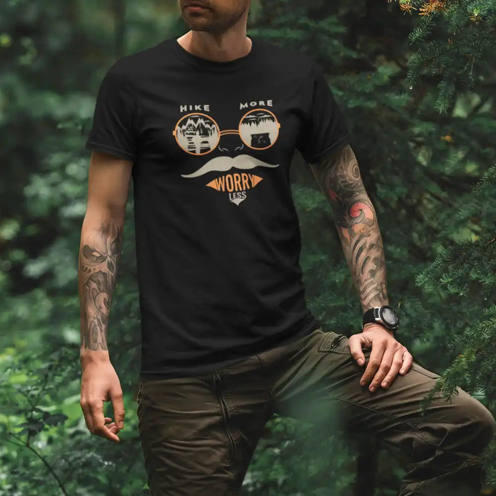 Outdoorzees Hike More Worry Less Man T-Shirt