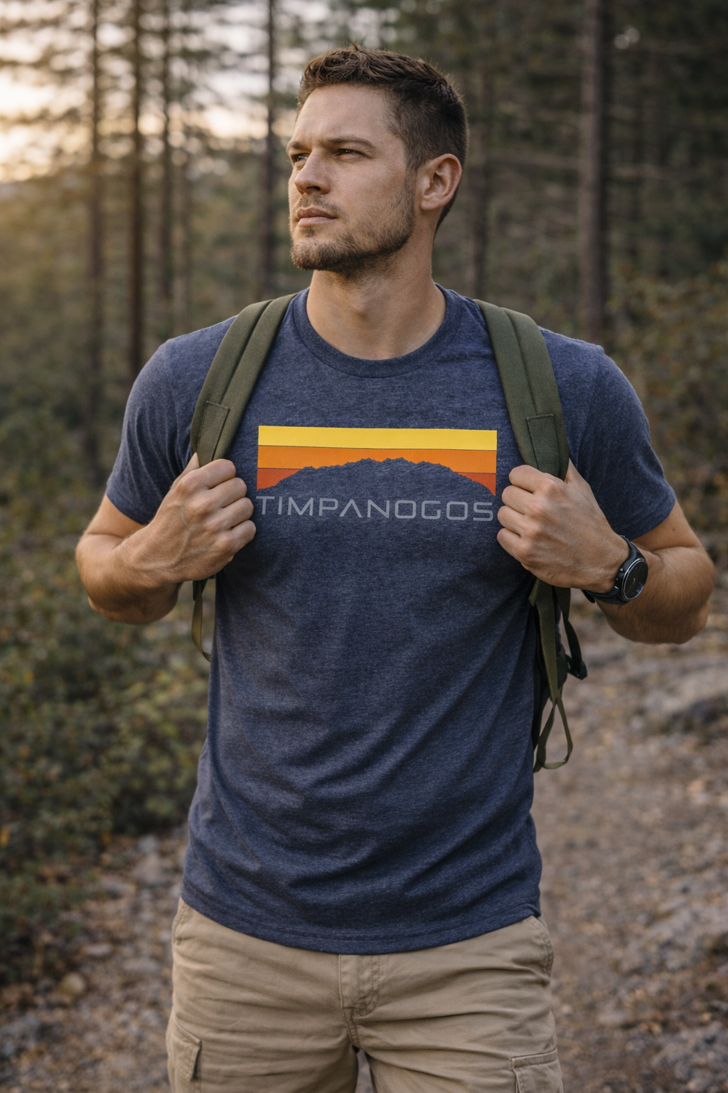 Timpanogos Hiking Co. Retro Mountain Classic (warm) Graphic Tee