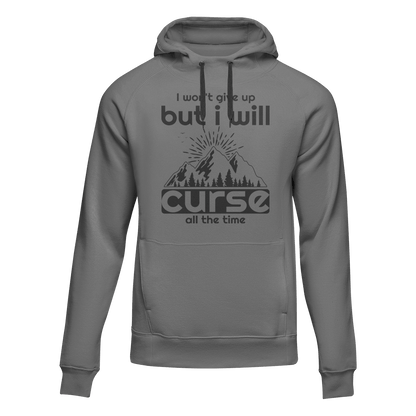 Outdoorzees Hiking I Won't Give Up But I Will Curse Adult Fleece Hoodie