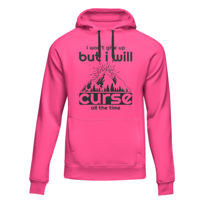 Outdoorzees Hiking I Won't Give Up But I Will Curse Adult Fleece Hoodie