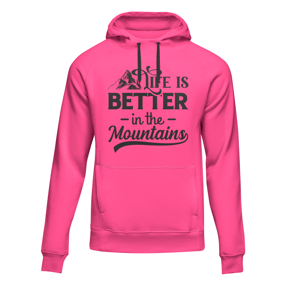 Outdoorzees Hiking Life Is Better In The Mountains Adult Fleece Hoodie