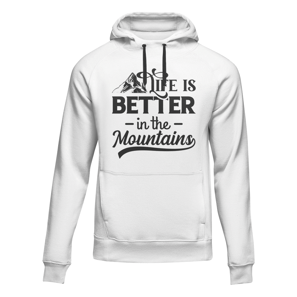 Outdoorzees Hiking Life Is Better In The Mountains Adult Fleece Hoodie