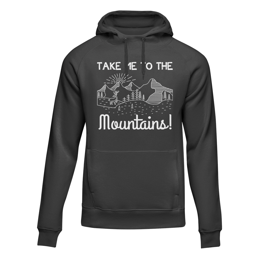 Outdoorzees Hiking Take Me To The Mountains Adult Fleece Hoodie