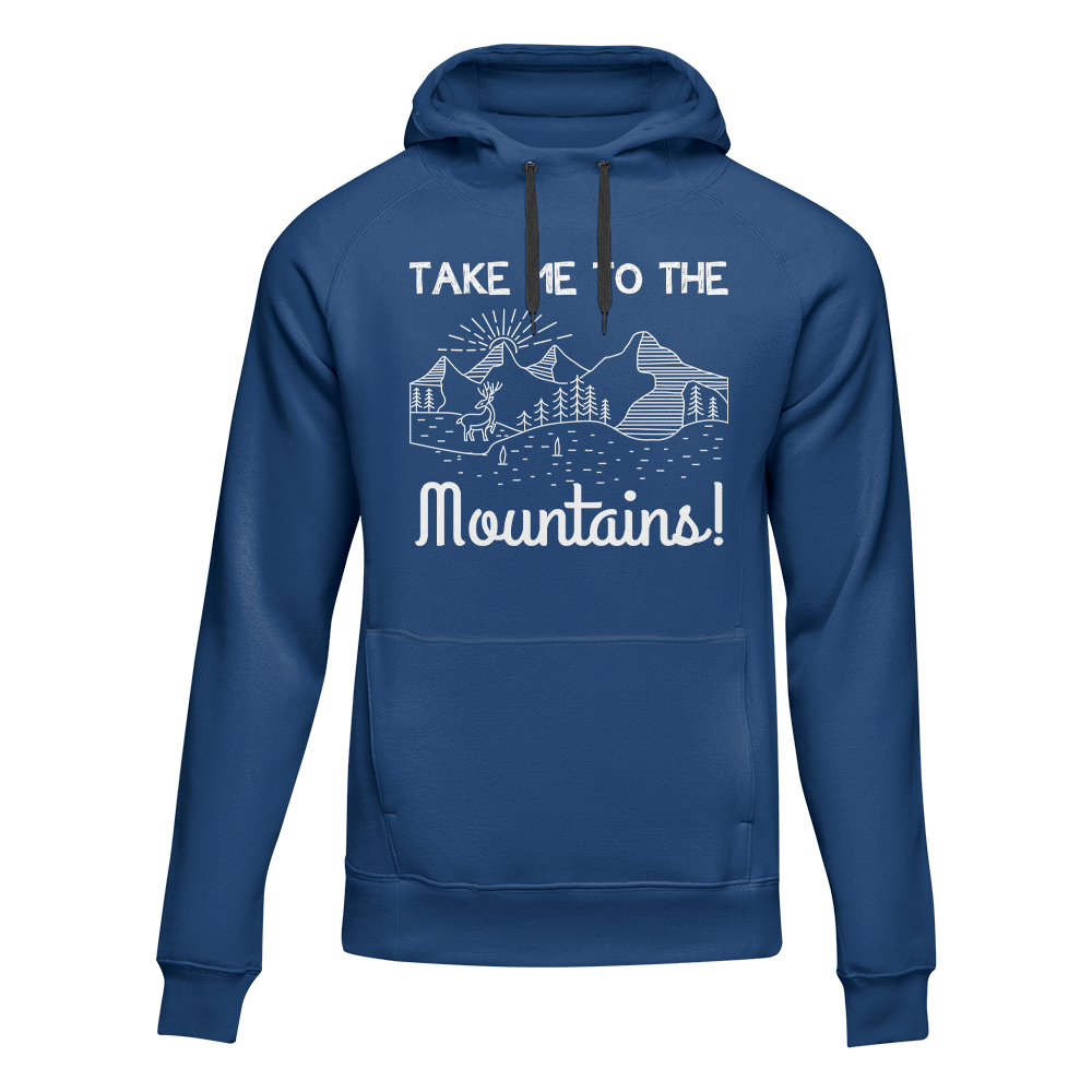 Outdoorzees Hiking Take Me To The Mountains Adult Fleece Hoodie
