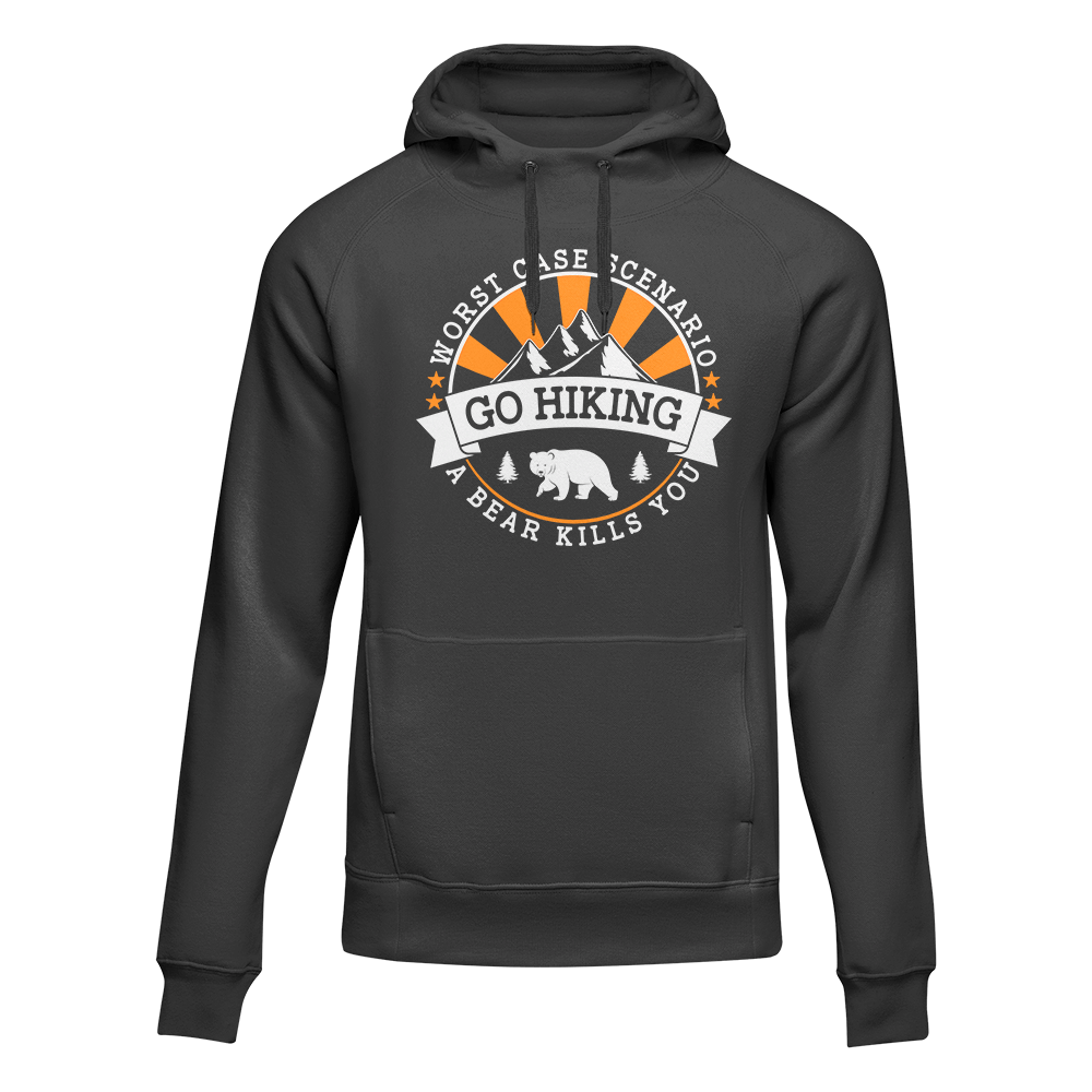 Outdoorzees Hiking Worst Case Scenario Adult Fleece Hoodie