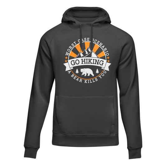 Outdoorzees Hiking Worst Case Scenario Adult Fleece Hoodie