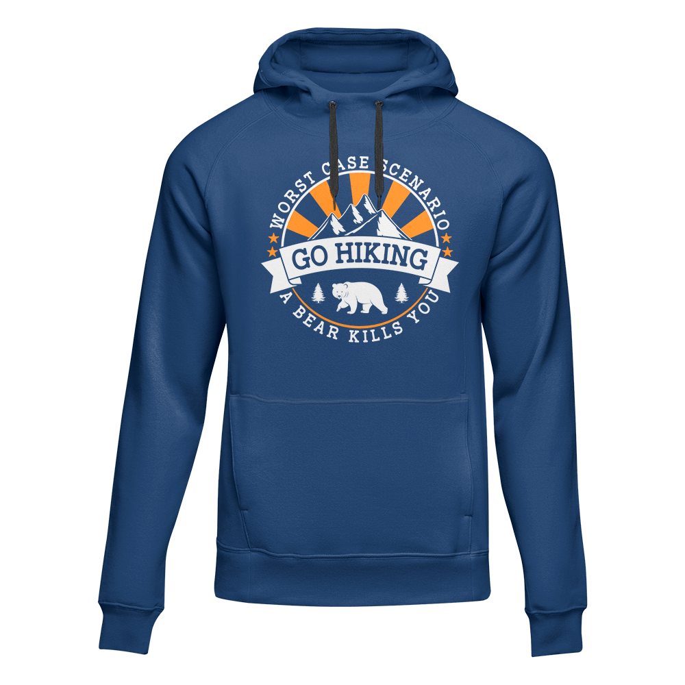 Outdoorzees Hiking Worst Case Scenario Adult Fleece Hoodie