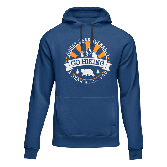 Outdoorzees Hiking Worst Case Scenario Adult Fleece Hoodie