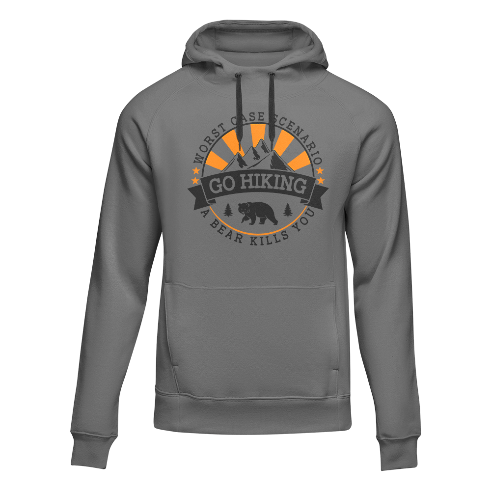Outdoorzees Hiking Worst Case Scenario Adult Fleece Hoodie
