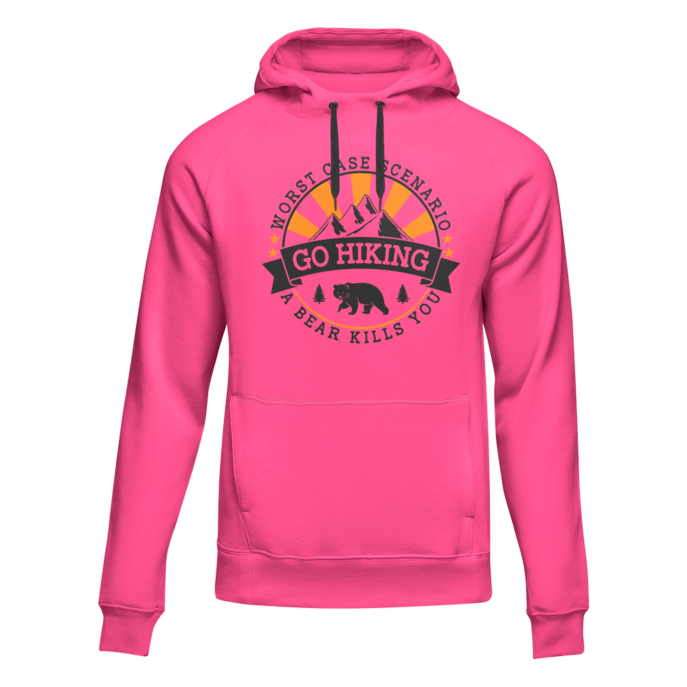 Outdoorzees Hiking Worst Case Scenario Adult Fleece Hoodie