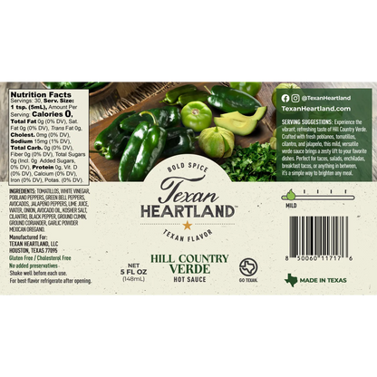 Texan Heartland Hill Country Verde Hot Sauce